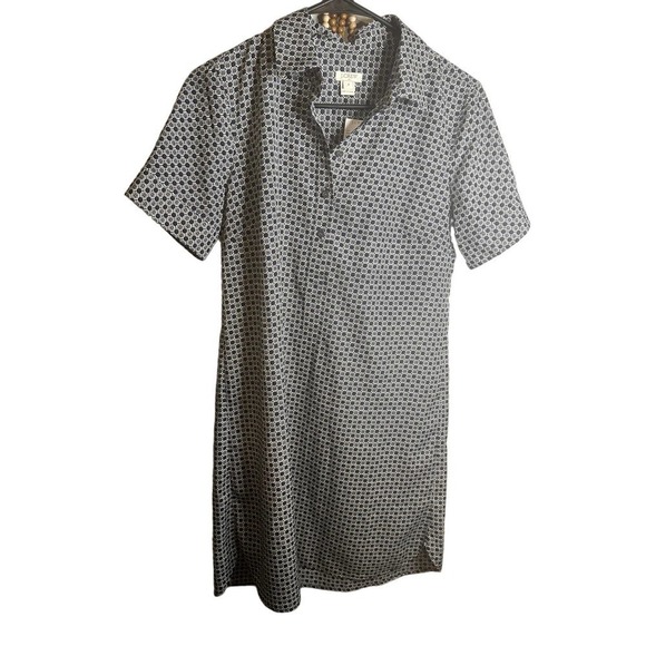 J. CREW Collared Print Pattern Sack Dress 4 NWT - Picture 1 of 5